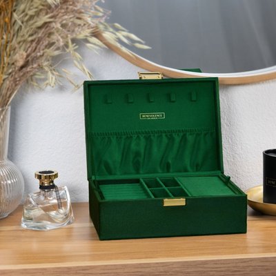 Plush Velvet Jewelry Box - Emerald