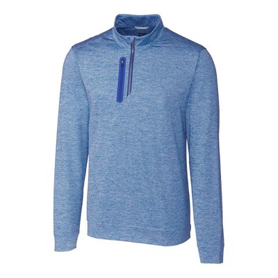 Stealth Heathered Quarter Zip Pullover - Tour Blue