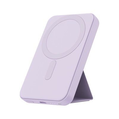 Magnetic Wireless Power Bank with Stand - Lavender