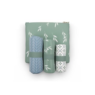 Reusable Tote Bags, Combo Pack (Set of 3) - Sage
