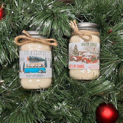  16-Ounce Mason Jar Candles - Winter Forest & Fir & Cloves