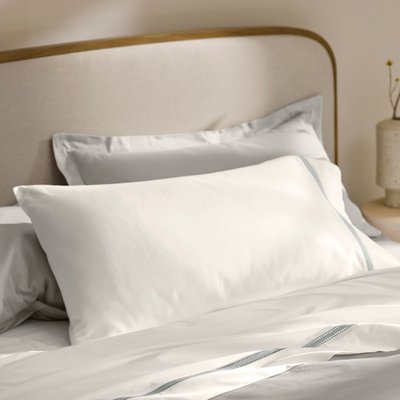 Signature Eyelet Sheet Set - White/Shore
