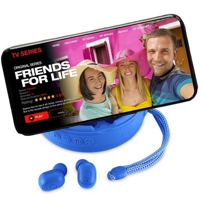 2 -1 Wireless Speaker & Earbuds - Blue