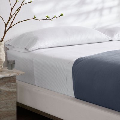 Signature Hemmed Pillowcase (Set of 2) - White/Mineral Stripe