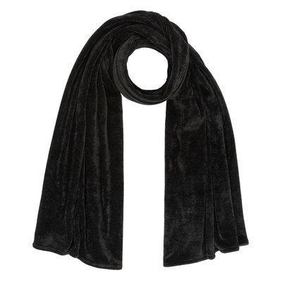 The Chenille Blanket Scarf - Jet Black