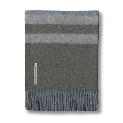 Glamper Throw - Light Grey/Forest Green/Beige