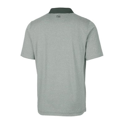 Forge Tonal Stripe Stretch Polo - Hunter