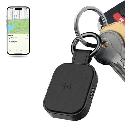 Leather Tag Tracker - Black