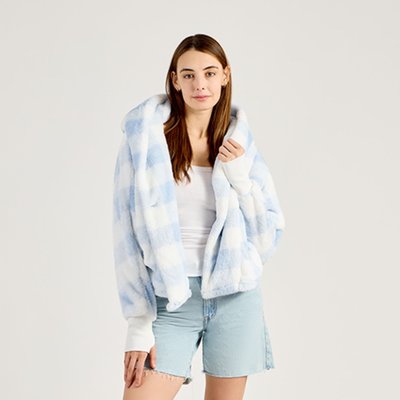 Cropped Lounger Lite - Blue & White Gingham