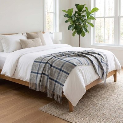 Wellington Throw - Carbon/English Manor