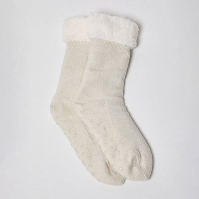 Cashmere Slipper Socks - Off-White