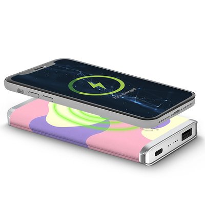 Leather Wireless Power Bank - Bubble Camo