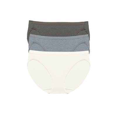 Organic Cotton Bikini (3 Pack) - Off White/Slate/Sky Blue