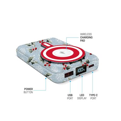Wireless Charging Battery & Stand - Winter Frost
