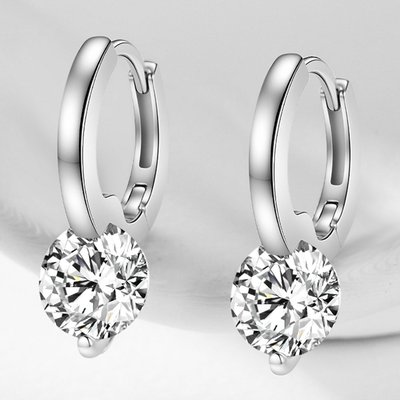 Velvet Royalty Huggie Earrings - Platinum