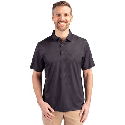 Pike Eco Tonal Geo Print Polo - Black