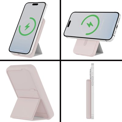 Magnetic Wireless Power Bank - Pink