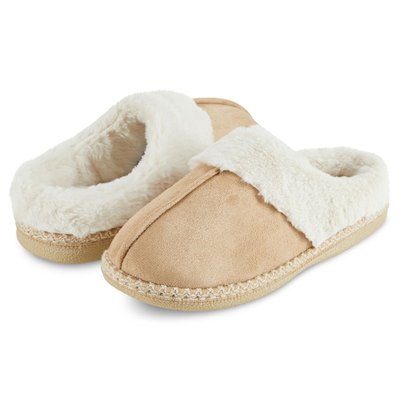 Women's Microsuede Indoor/Outdoor Slippers - Beige