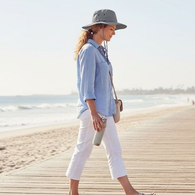 Ice Pack Cooling Sun Hat - Light Gray