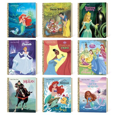 Little Golden Hardcover Book Set of 9 - Disney Princess