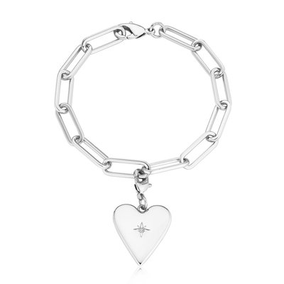 Heart Charm Bracelet - 2 Color Options