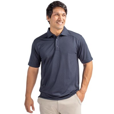 Genre Textured Polo - Navy Blue