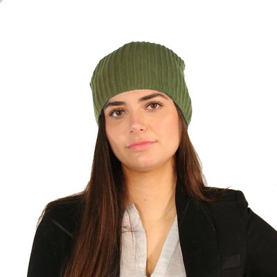 Slouchy Cashmere Hat - Loden