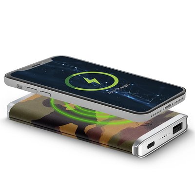 Leather Wireless Power Bank - Camo