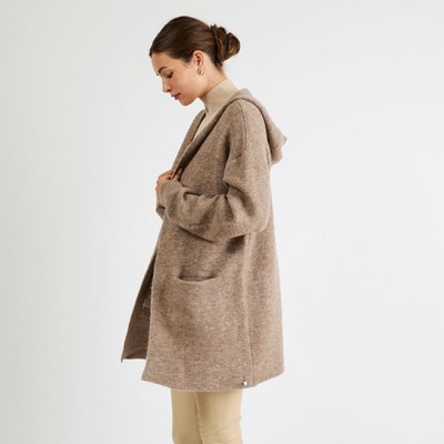 Cashmere Hooded Cardigan - Truffle