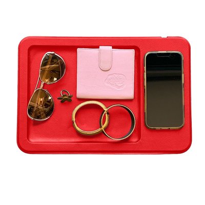 Valet Tray Wireless Charger - Red