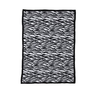 Cozychic Tiger Print Blanket - White/Black