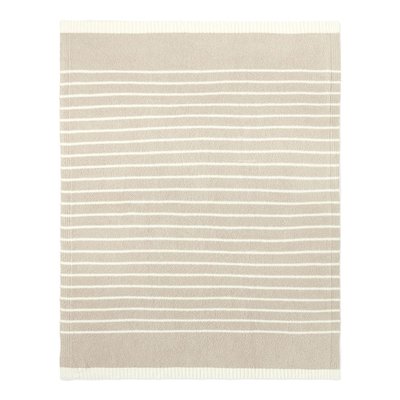 Horizontal Stripe Blanket - Stone/Pearl
