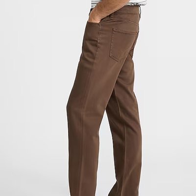 Soft Wash Straight Brown Jeans