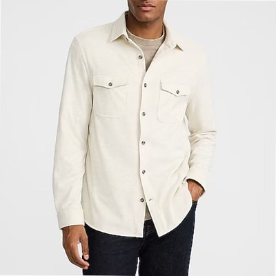 Double Button Pocket Sweater Flannel Shirt
