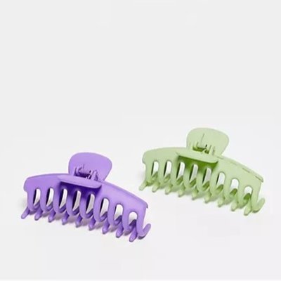 Hair Claw Clips YM 2 - Violet + Green1
