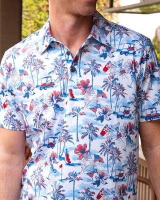 The Red, White & Bloom - Golf Shirt