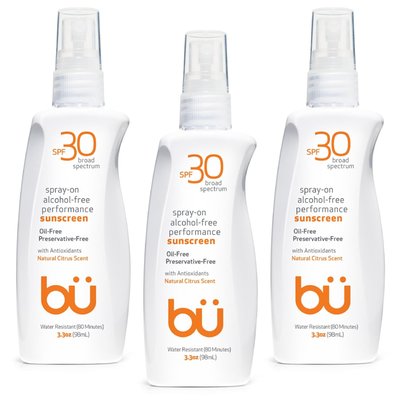 3-Pack (3.3oz) SPF 30 Alcohol-Free Sunscreen Spray- Citrus