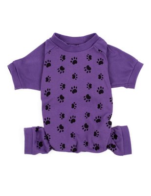 Leveret Dog Cotton Pajama Dog Paw Purple