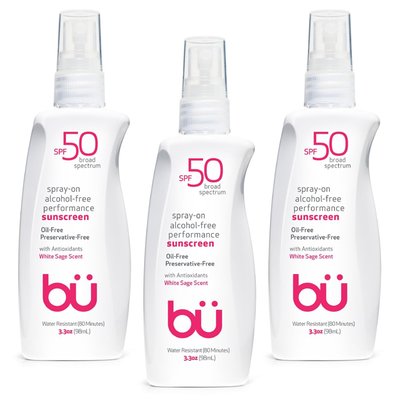 3-Pack (3.3oz) SPF 50 Alcohol-Free Sunscreen Spray w/natural essence of Sage