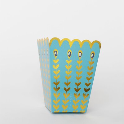 Ma Fete Tropical Theme Paper Popcorn Treat Boxes, (12)