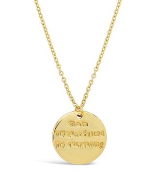 Sterling Silver Mom, My Best Friend Pendant Necklace