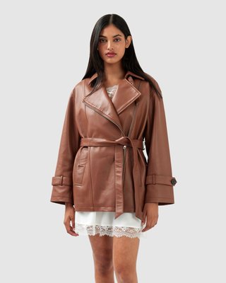 Bff Belted Leather Jacket