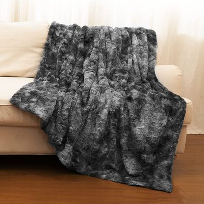 Faux Fur Throw Blanket For Couch, Bed, Bedroom Or Living Room