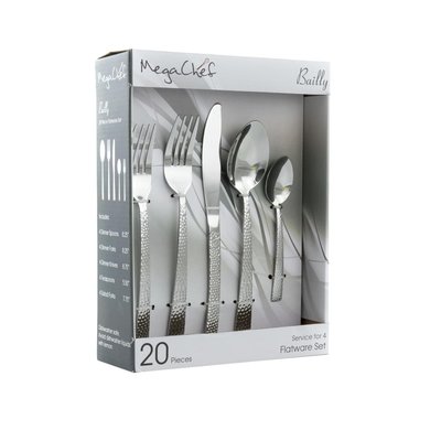 Stainless Steel Flatware Utensil Set, 20 Piece Set