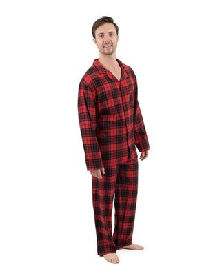 Leveret Men's Two Piece Flannel Pajamas Plaid