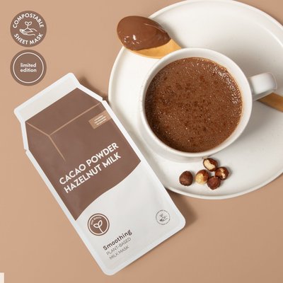 Cacao Powder Smoothing Plant-Based Milk Mask