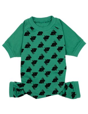 Leveret Dog Cotton Pajama Bunny Green