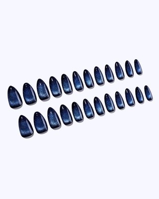 She Wore Blue Velvet Press On Nails