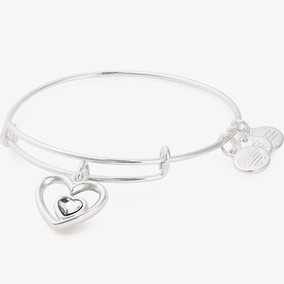 Heart In Heart Charm Bangle