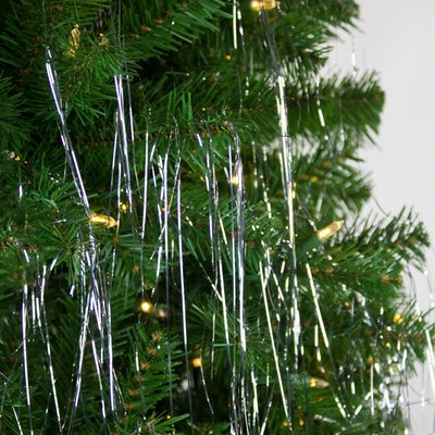 Silver Christmas Tinsel Icicle Strands - 18" - 1000ct